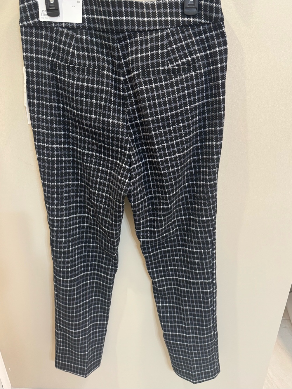 Liz Claiborne Black and White Check Trousers
